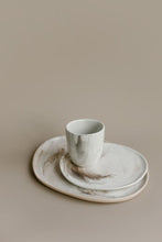 Load image into Gallery viewer, Elegant Abstract Printed White Porcelain Tea Set