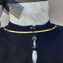 Load image into Gallery viewer, Clear Hand Blown Glass Wire Bridal Choker in Plated Gold with 14k Gold Plated accents - Unique Modern Bubble Gift for Her
