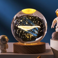 Load image into Gallery viewer, copied - Luminous Starry Sky Crystal Ball Night Lamp with Moon and Planet Projections
