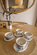 Load image into Gallery viewer, Elegant Abstract Printed White Porcelain Tea Set
