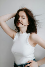 Load image into Gallery viewer, Classic White Sleeveless T-Shirts for Girls
