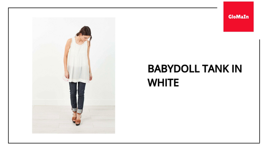 Babydoll Tank in White by@Outfy