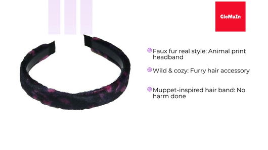 Animal Print Furry Hair Band (Various Colours) by@Outfy