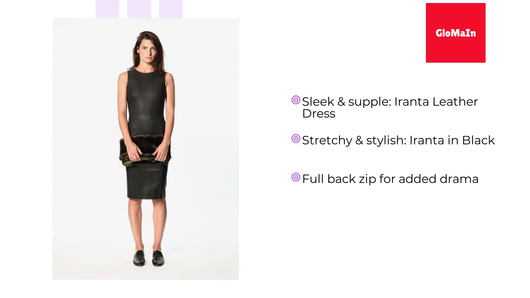 Iranta Leather Dress in Black by@Outfy