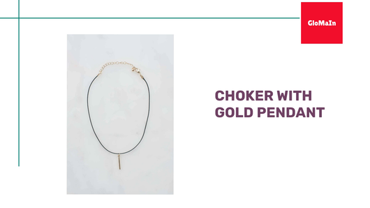 Choker with Gold Pendant by@Outfy