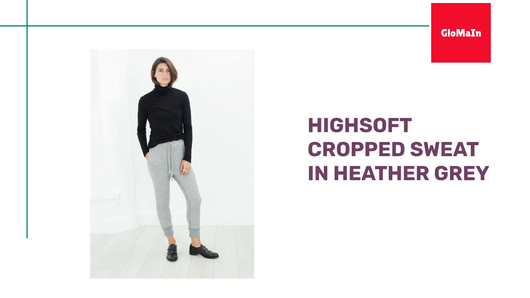 Highsoft Cropped Sweat in Heather Grey by@Outfy