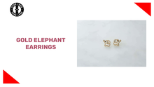 Load and play video in Gallery viewer, Gold Elephant Earrings by@Outfy
